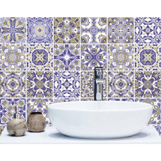 Kit 36 Stickers carreaux de ciment