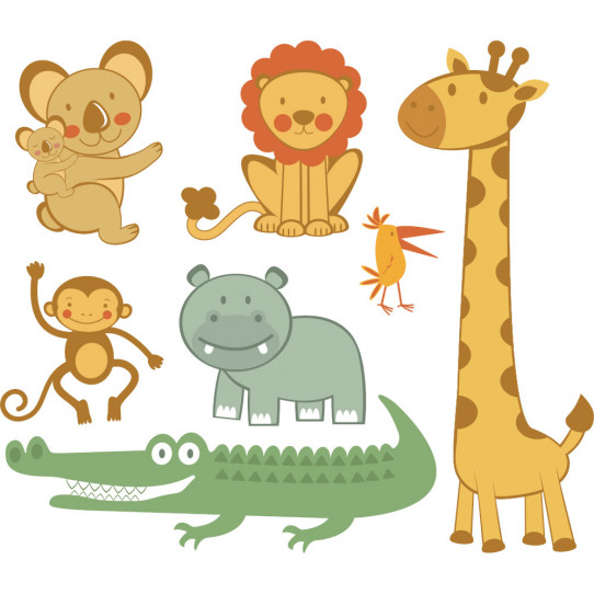 Kit stickers animaux de la jungle