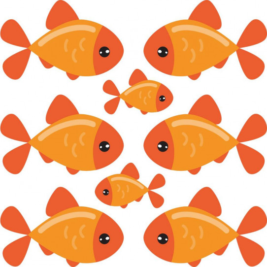 Kit stickers poissons