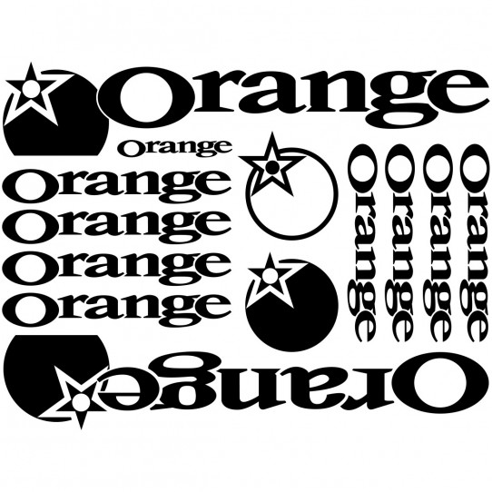 Kit stickers vélo orange bikes