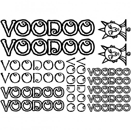 Kit stickers vélo voodoo bikes