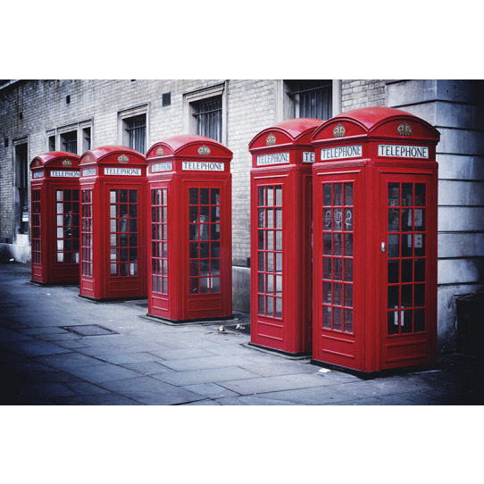 Poster - Affiche cabines téléphoniques anglaises londres