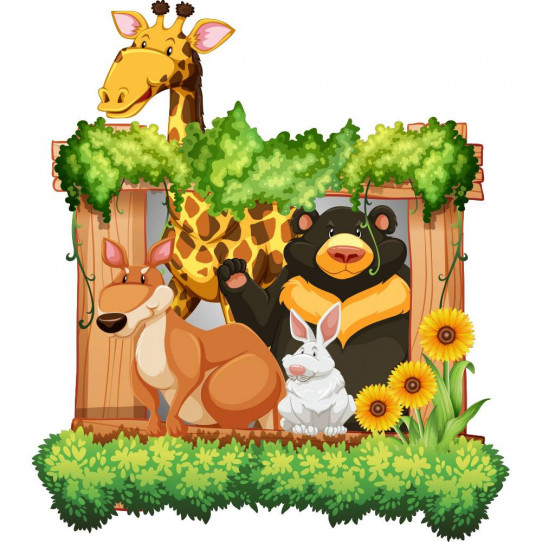 Stickers animaux jungle