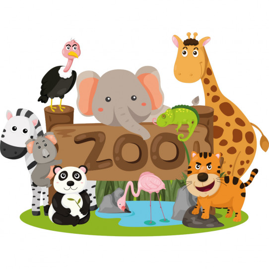 Stickers animaux zoo