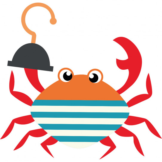 Stickers crabe pirate