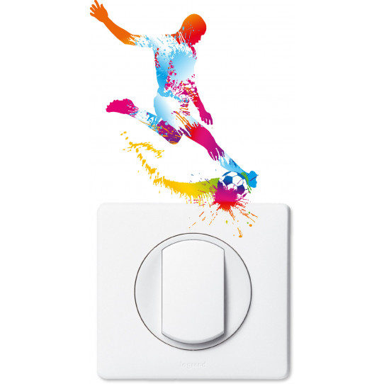 Stickers joueur de foot pour prise et interrupteur
