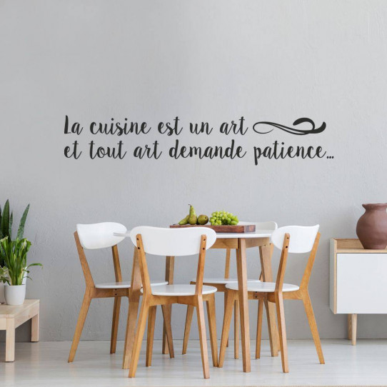 Stickers la cuisine est un art et tout art demande patience..