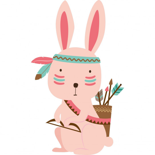 Stickers lapin indien
