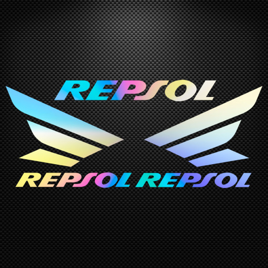 Stickers moto holographique - Ailes Honda REPSOL