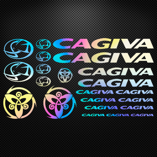 Stickers moto holographique - Cagiva