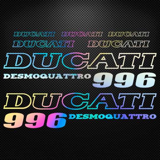 Stickers moto holographique - Ducati Desmoquattro 996