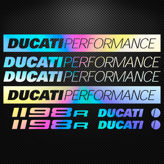 Stickers moto holographique - Ducati Performance 1198r