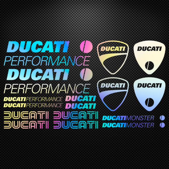 Stickers moto holographique - Ducati Performance Monster