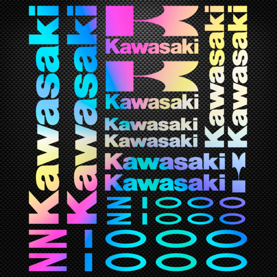 Stickers moto holographique - Kawasaki 1000
