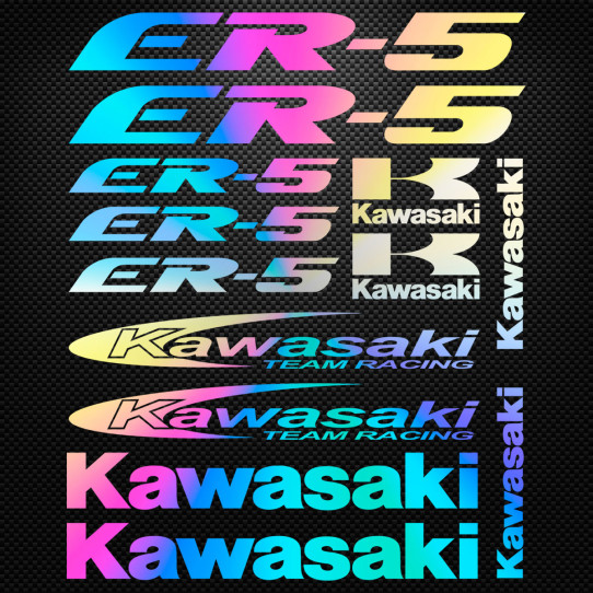 Stickers moto holographique - Kawasaki ER-5