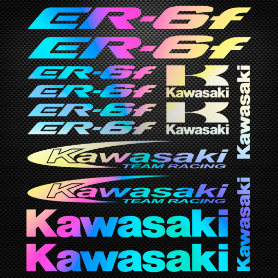Stickers moto holographique - Kawasaki ER-6F