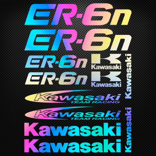 Stickers moto holographique - Kawasaki ER-6N