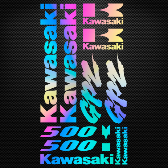 Stickers moto holographique - Kawasaki GPZ 500