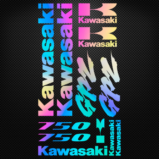 Stickers moto holographique - Kawasaki GPZ 750