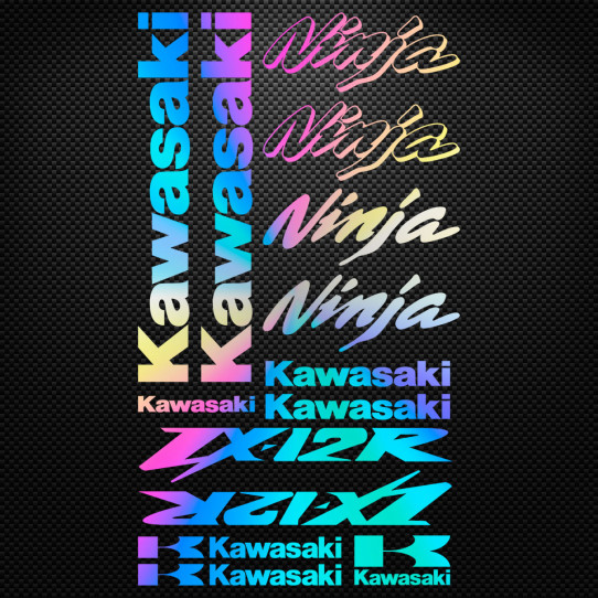 Stickers moto holographique - Kawasaki Ninja ZX-12R