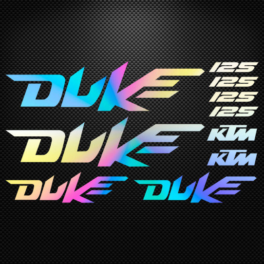 Stickers moto holographique - KTM DUKE 125