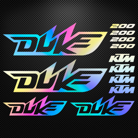 Stickers moto holographique - KTM DUKE 200