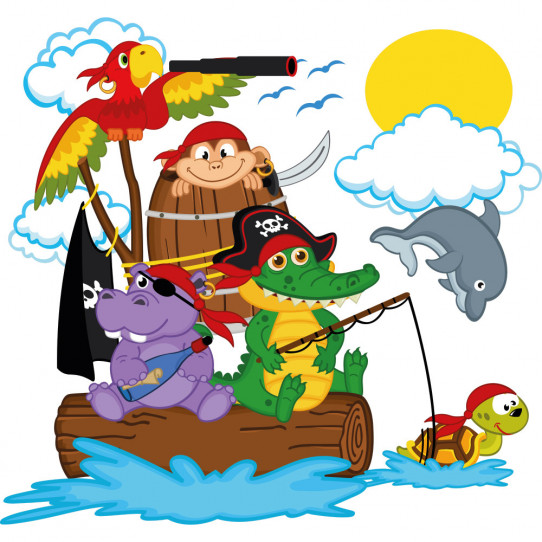 Stickers pirate animaux