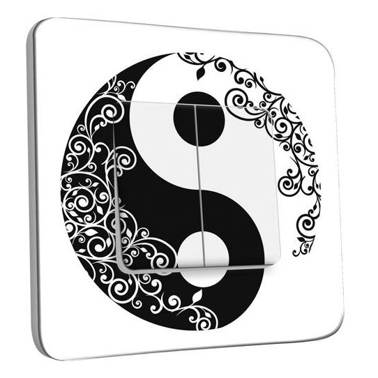 Interrupteur Décoré Double Va et Vient - Ying et Yang