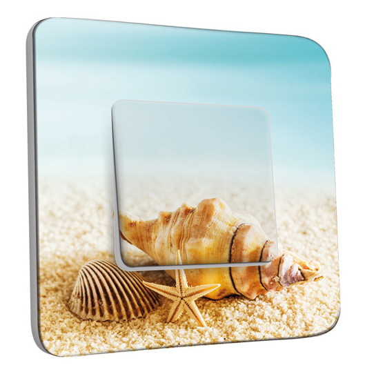 Interrupteur Décoré Simple Va et Vient - Coquillages Etoile de Mer 10