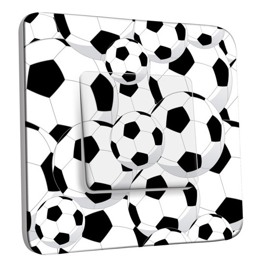 Interrupteur Décoré Simple Va et Vient - Foot Black&White Design