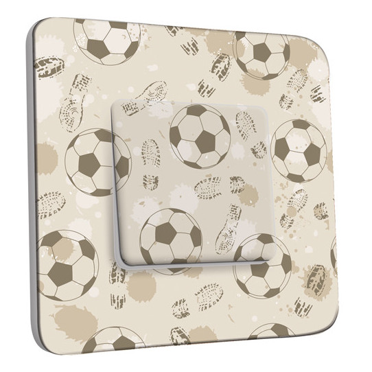 Interrupteur Décoré Simple Va et Vient - Football Retro 1