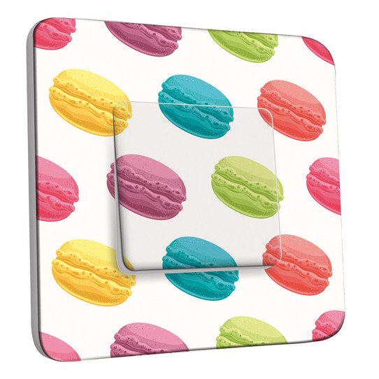 Interrupteur Décoré Simple Va et Vient - Macarons 1