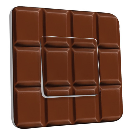 Interrupteur Décoré Simple Va et Vient - Tablette de chocolat 