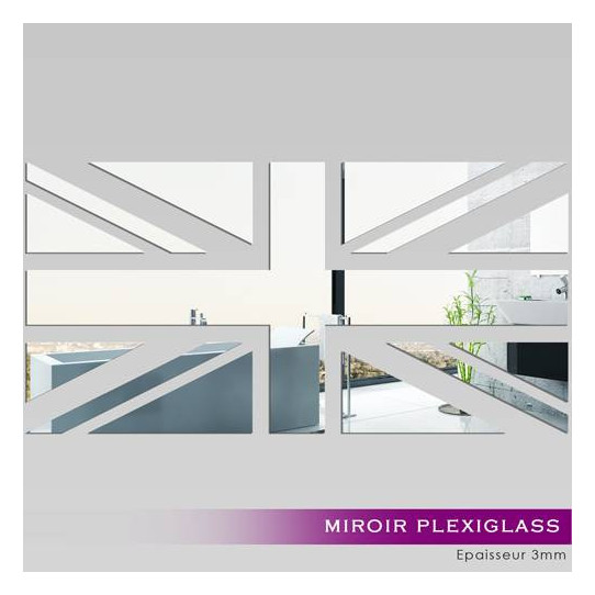 Miroir Plexiglass Acrylique -  Drapeau Anglais 1