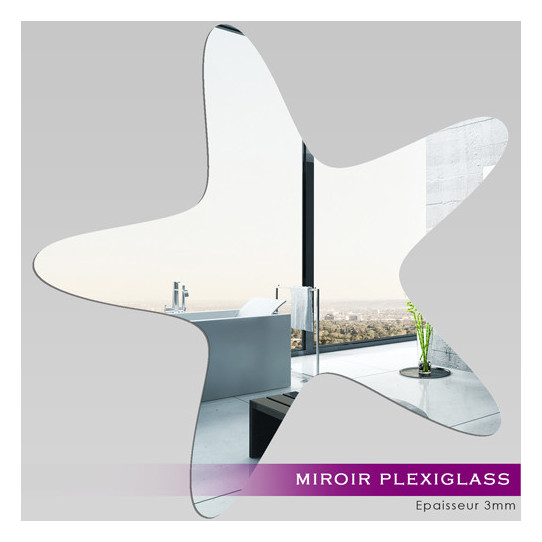 Miroir Plexiglass Acrylique - Etoile de Mer