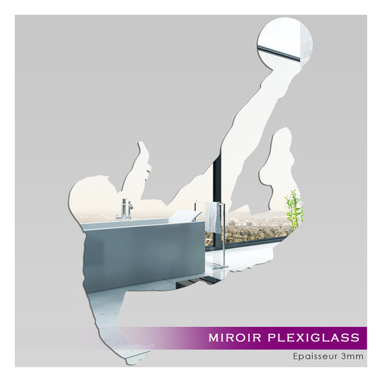 Miroir Plexiglass Acrylique - Footballeur