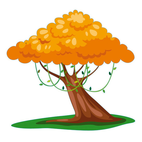 Stickers Arbre Orange