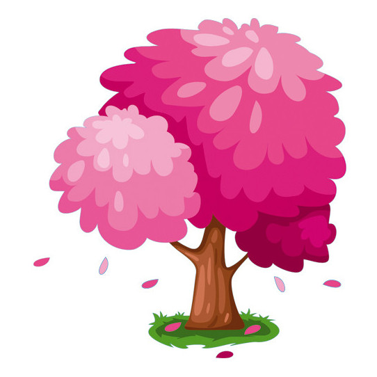 Stickers Arbre Rose