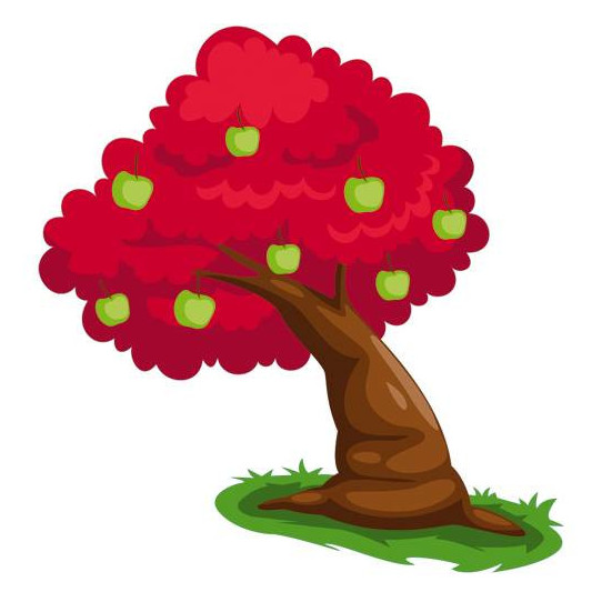 Stickers Arbre Rouge