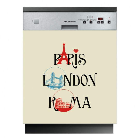 Stickers lave vaisselle Paris London