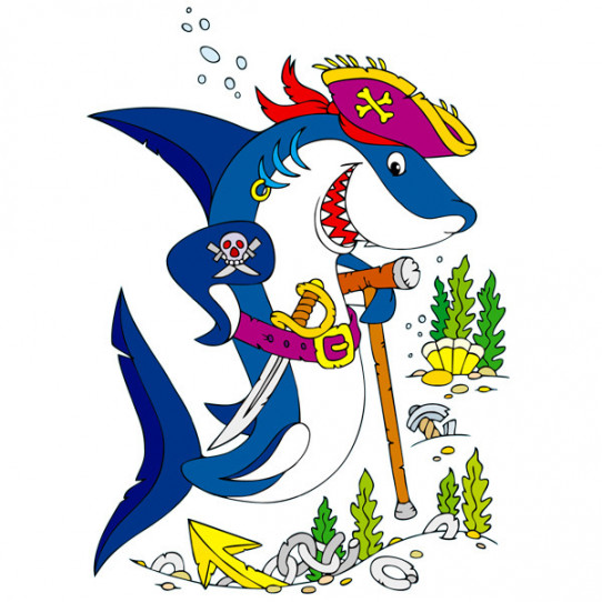 Stickers Requin Pirate