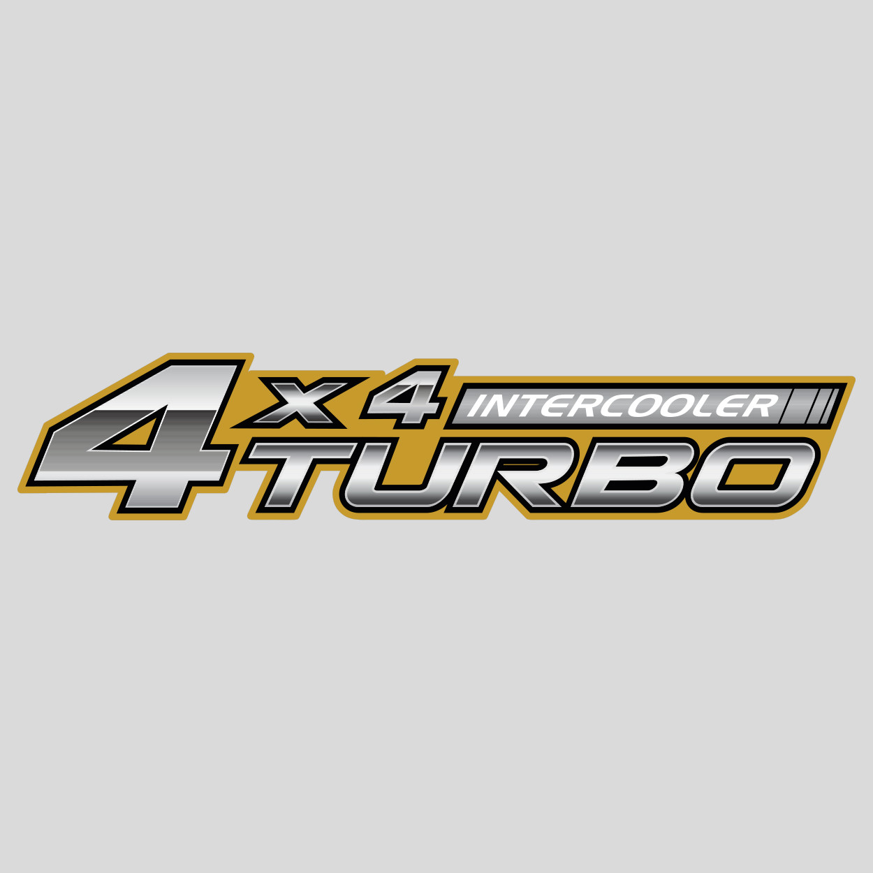 Autocollant 4x4 Turbo Intercooler - Taille au choix