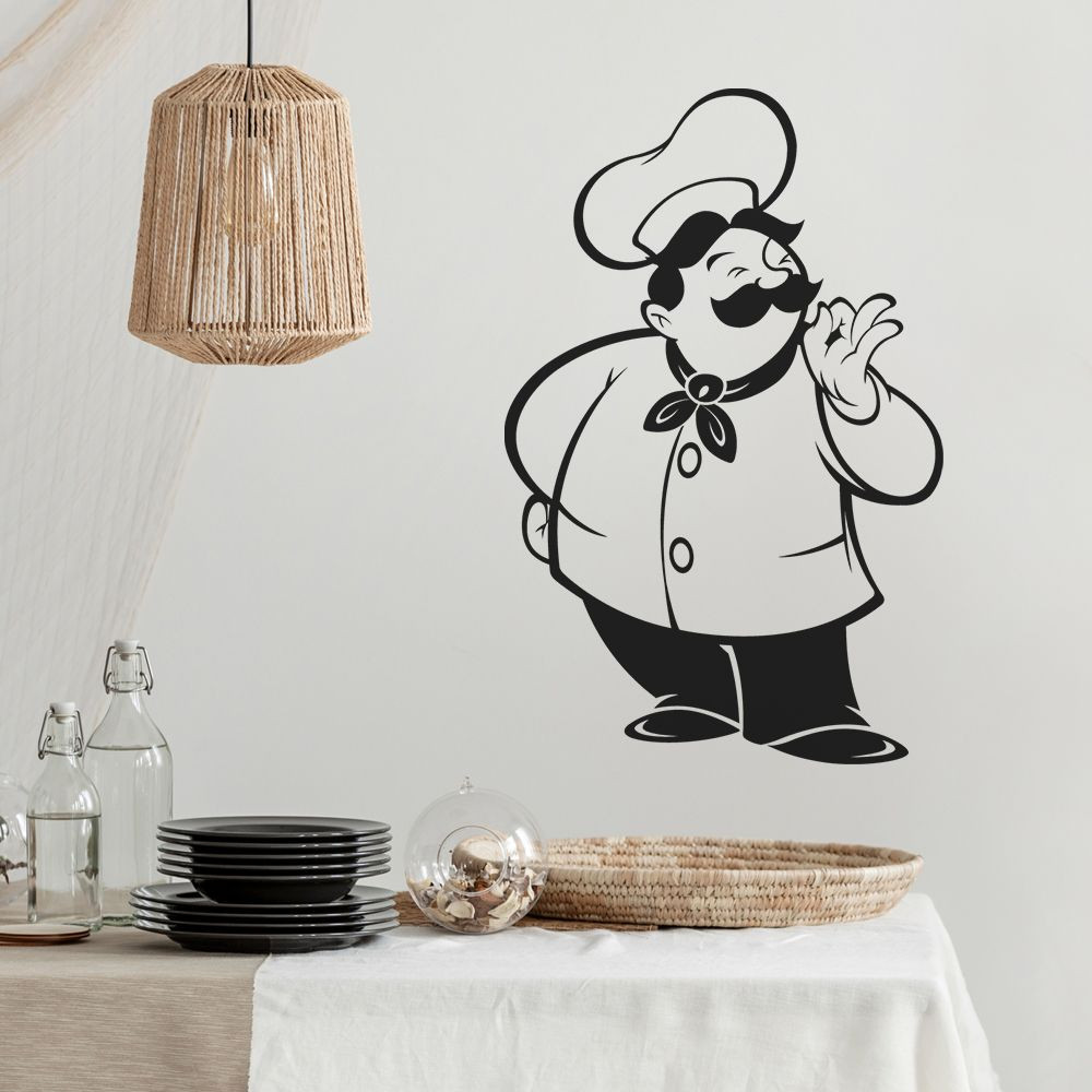Sticker Muraux pour cuisine Chef de cuisine Delicatessen