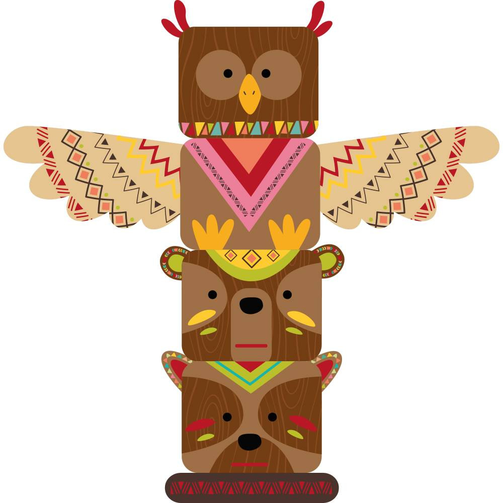 Stickers totem indien Des prix 50 moins cher qu'en magasin