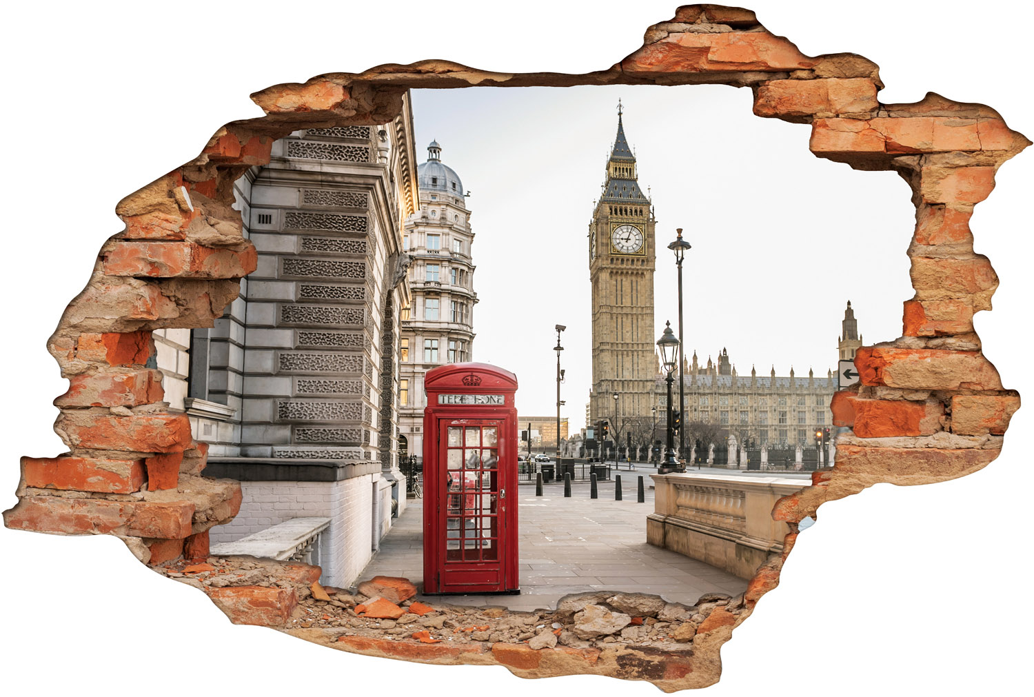 stickers trompe l oeil 3d cabine london des prix 50 moins cher qu