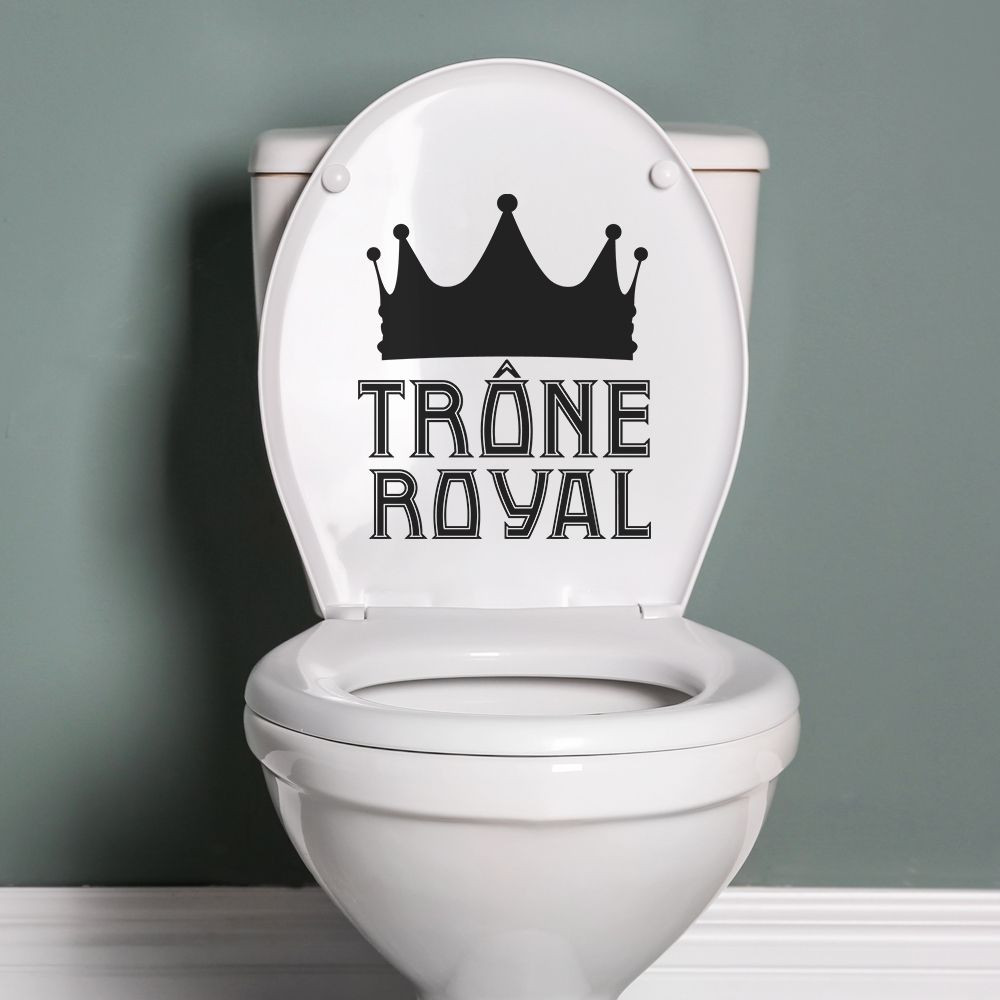 Stickers wc trône royal - Des prix 50% moins cher qu'en magasin